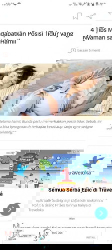 Artikel 'Tips mendapatkan posisi tidur yang nyaman saat hamil'