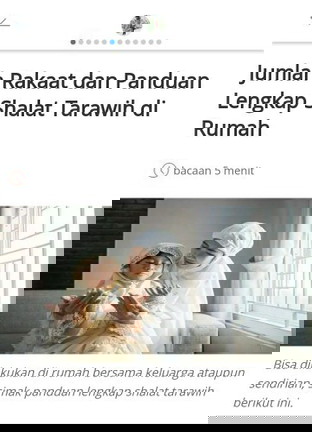Jumlah rakaat dan panduan lengkap shalat tarawih di rumah