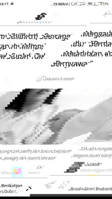 "artikel" mengalami stillbirth, seorang ibu "berharap ini mimpi, melahirkan anak yang tak bernyawa".