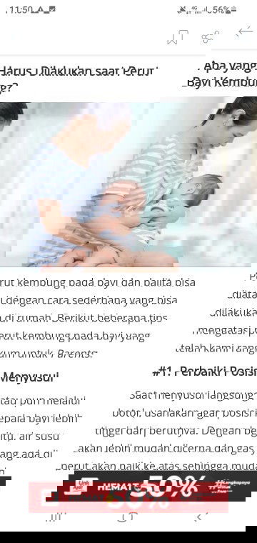 Mengatasi Perut Kembung pada Bayi