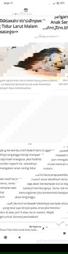 JANGAN BIASAKAN! INI DAMPAK ANAK SERING TIDUR LARUT MALAM DAN TIPS MENGATASI NYA