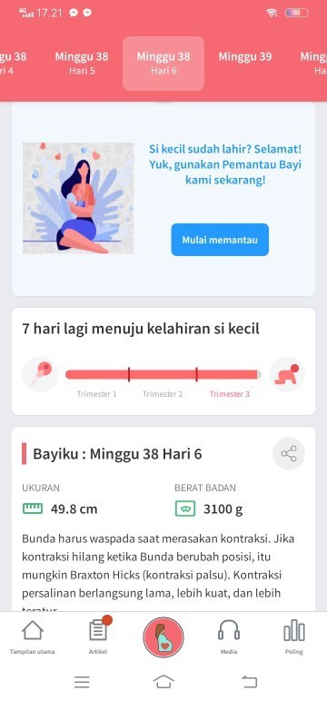 Mendekati lahiran
