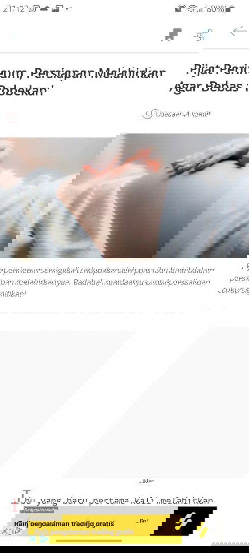 Manfaat pijat perineum agar bebas dari robekan jalan lahir