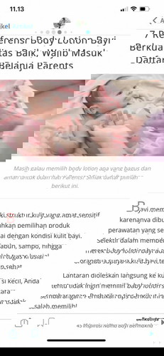 Referensi body lotion bayi