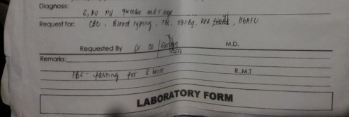 Blood test and urinary test