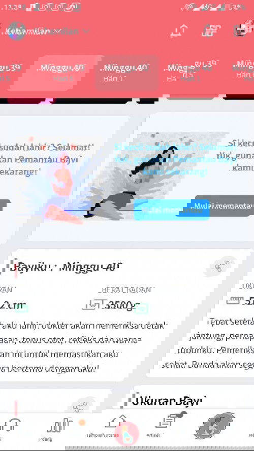 Sudah 40 minggu cuman ngerasain konpal sama keputihan aja Bun, jadi khawatir karena anak pertama😌