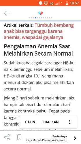 Pengalaman anemia saat melahirkan, mendadak tidak bisa melihat dan pingsan