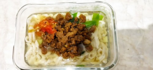 Mi kuah daging vegetarian