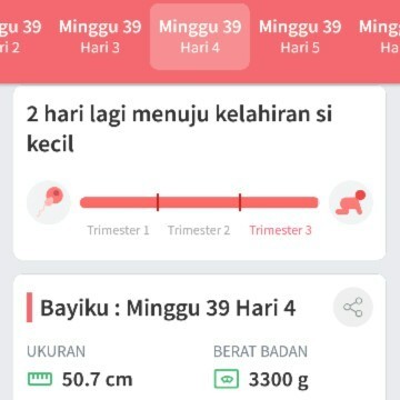 Mendekati HPL belum ada tanda-tanda kontraksi