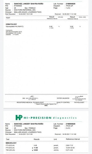 LAB TEST RESULT