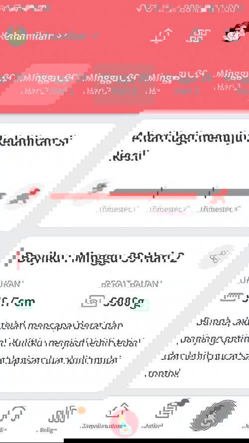 Pembukaan 2 belum ngerasain mules