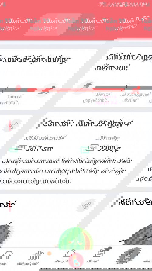 Thai 39 tuần 4 ngày