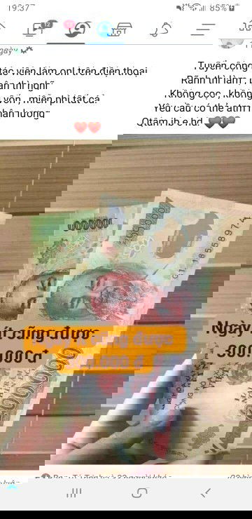 Tuyển cộng tác viên làm onl trên điện thoại 
Rãnh thì làm , bận thì nghĩ 
Không cọc , không vốn