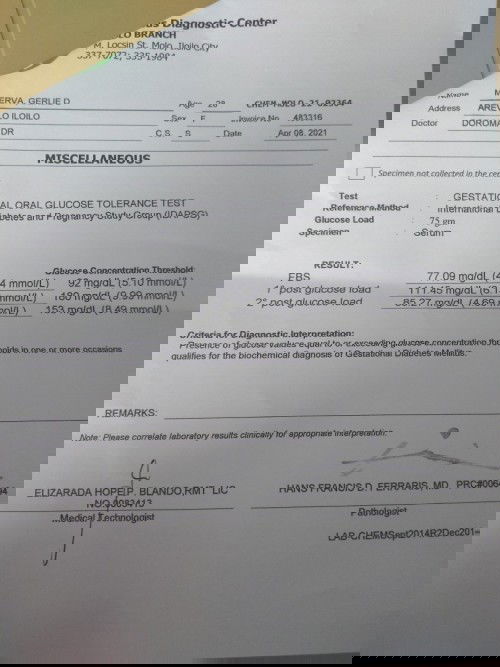 Mga momsh,just got my result sa OGTT,sino po bah may idea dito bumasa ng result f normal or hindi..