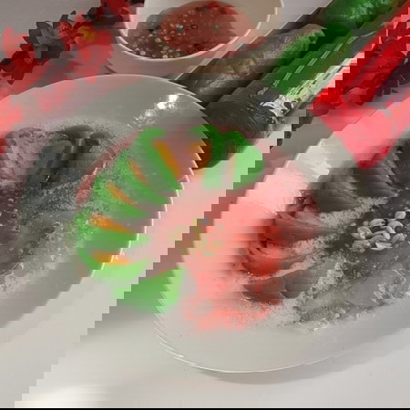 Resep Es pisang ijo modifikasi ala ibu Fia