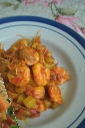 sambal uka (udang dan kentang)