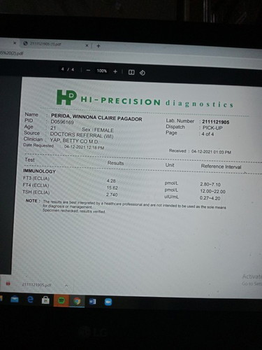 Lab result