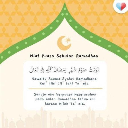 Niat Puasa Sebulan Ramadhan