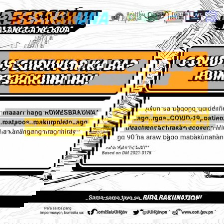 COVID-19 SURVIVOR KA BA? RUMESBAKUNA NA!