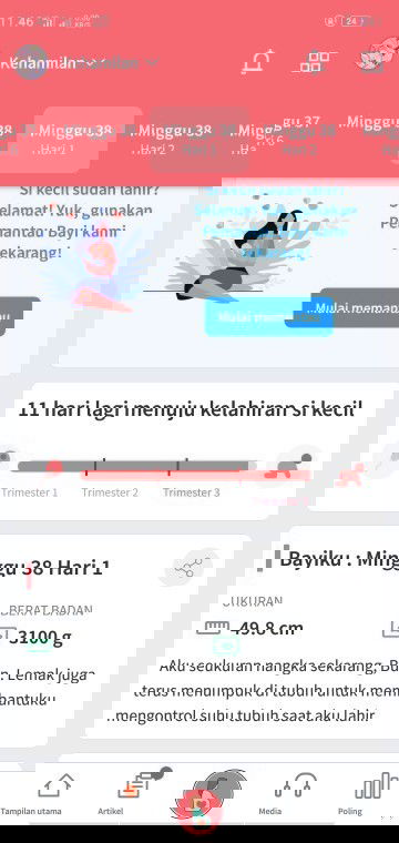 Alhamdulillah launching usia 38w1d