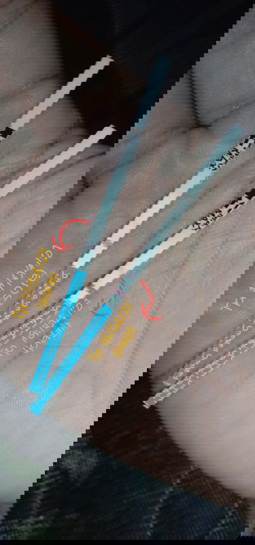 Hasil test pack samar