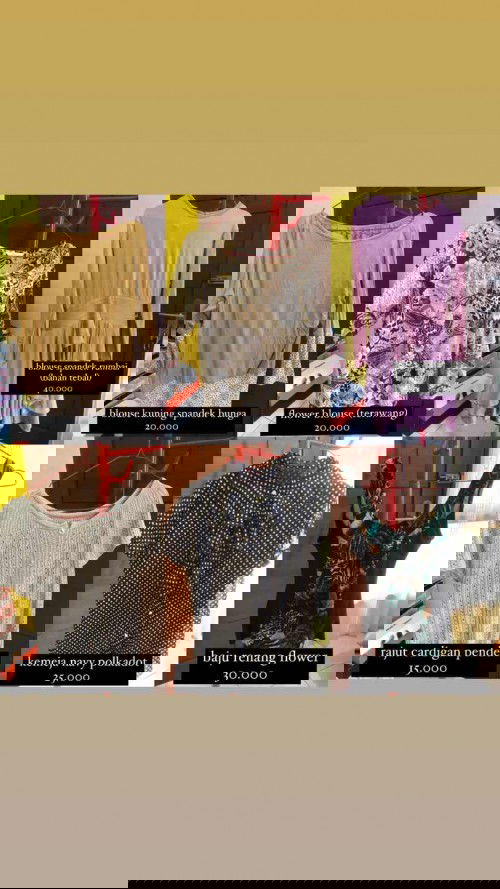 Permisi, numpang buka lapak baju dewasanya , bunda ☺️