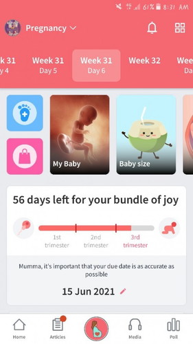 31weeks abd 6days