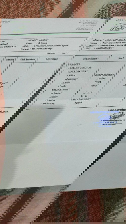 Baby 11 bulan infeksi bakteri diususnya