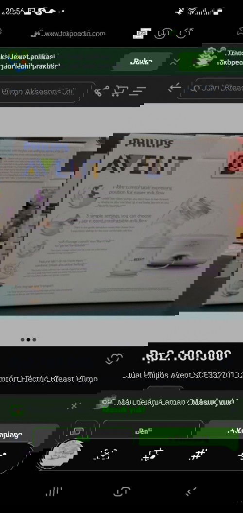 Jual Avent Electrical Pumping