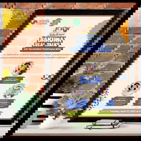 BAKUNA REAL TALKS GET VACCINATED PAMILYANG BIDA on TUE APR27 6PM