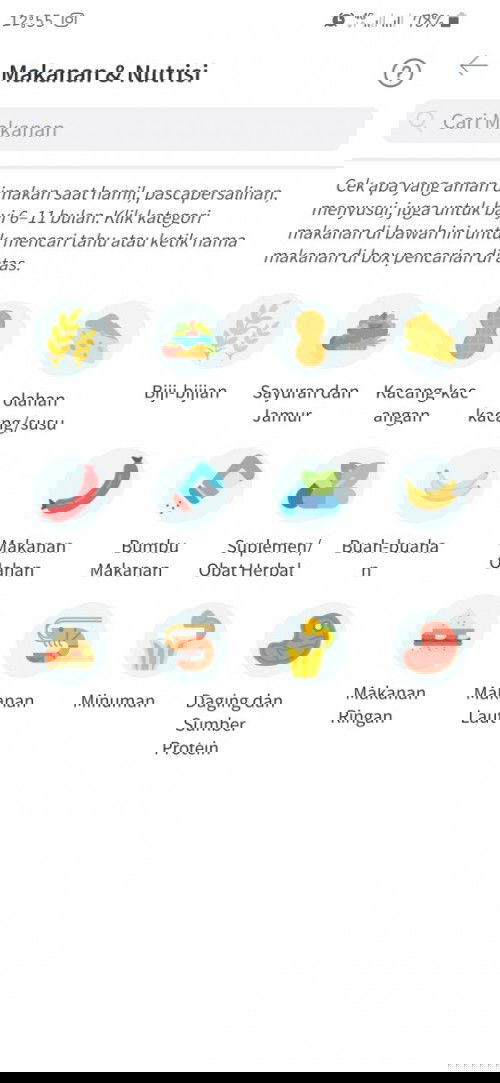 Makanan dan nutrisi jadi Fitur favorit TAP