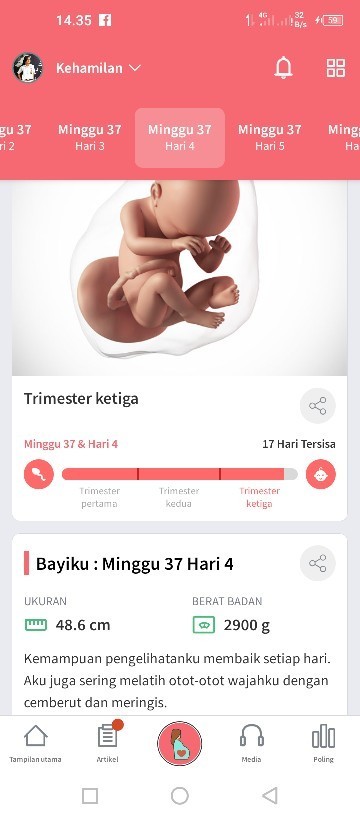 37 week 4 days