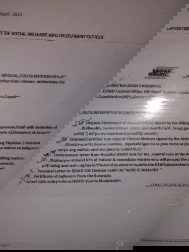 DSWD FINANCIAL ASSISTANCE