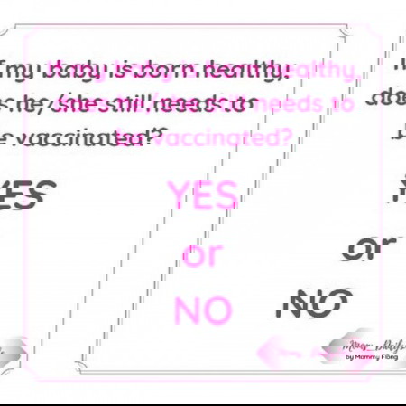 Pag healthy ba si baby, need pa rin ng bakuna?