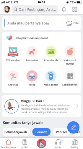 Satu hari menjelang hpl