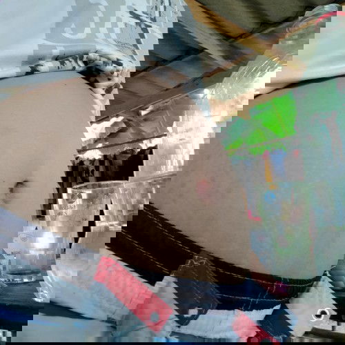 ดิ้นเก่งมากน้ำหนักเเม่ไม่ขึ้นเลย