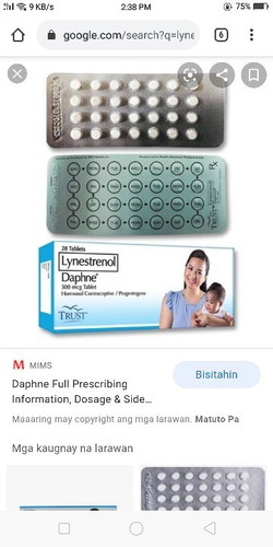 Contraceptive. Lynestrenol/Daphne