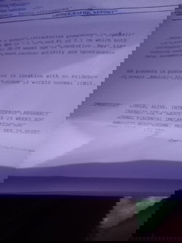 BPD 7.2 cm FL 5.1 cm 28 weeks and 17 days normal lng po ba hindi ko pa po kc napasa sa ob q po tnx..