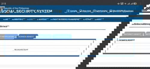 SSS Sickness Notification