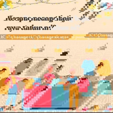 Berapa pasang baju raya tahun ni uolls ๐