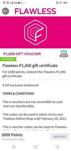 Flawless 1000 gift Certificate