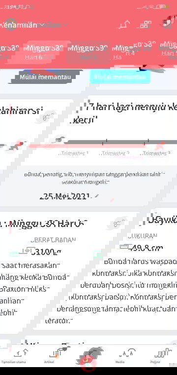 7 hari menjelang HPL