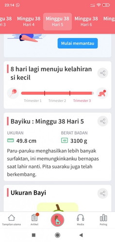 belum ada tanda lahiran