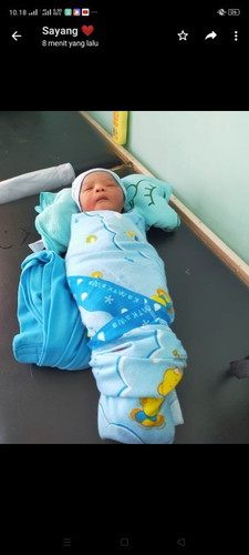 Alhamdulillah telah lahir putra pertama kami jam 09.05 pagi td dgn jnis klamin laki2