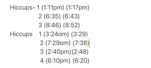 3-4 times a day everyday Fetal Hiccups. 33 weeks pregnant
