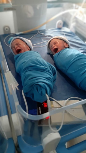 Revandra Barmastya & Varendra Barmastya. Lahir pada tanggal 14 april 2021. Pukul 07.35 dan 07.37 WIB