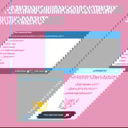 Pemenang Lottery Reward Mei 2021