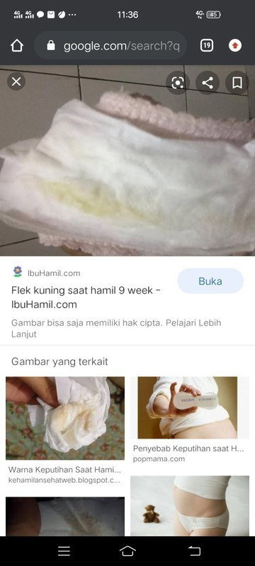 keputihan bewarna kuning