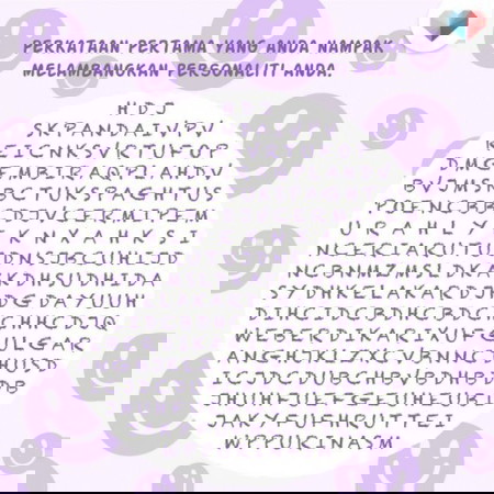 Apa personaliti anda?