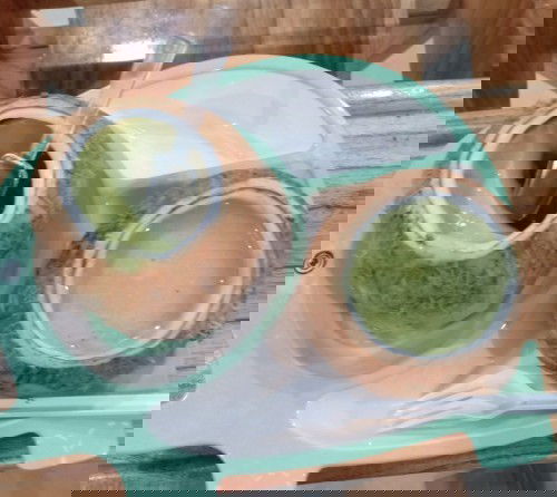 Thạch dừa vị lá dứa chồng e làm